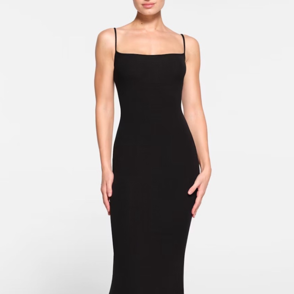 Skims‎ Soft Lounge Long Slip Black Small New With Tags